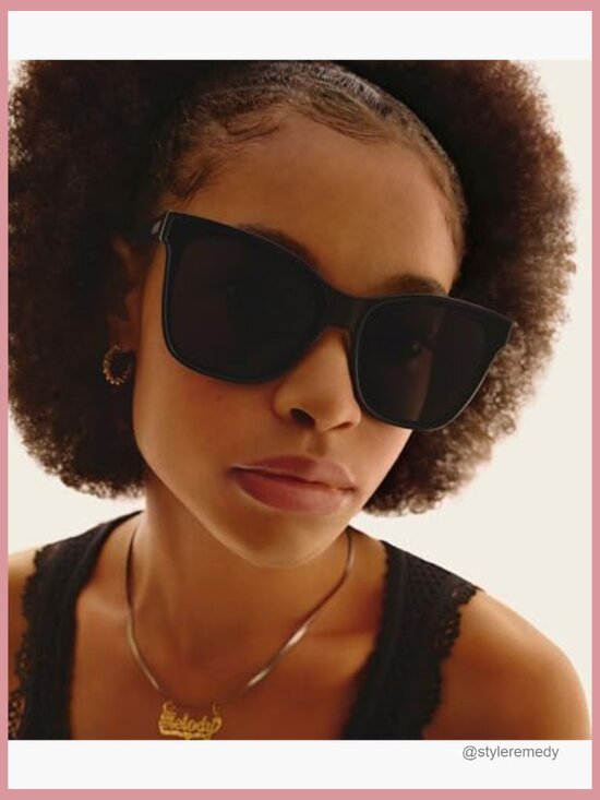 Oversized Square Sunglasses with UV Protected Lenses main image 5